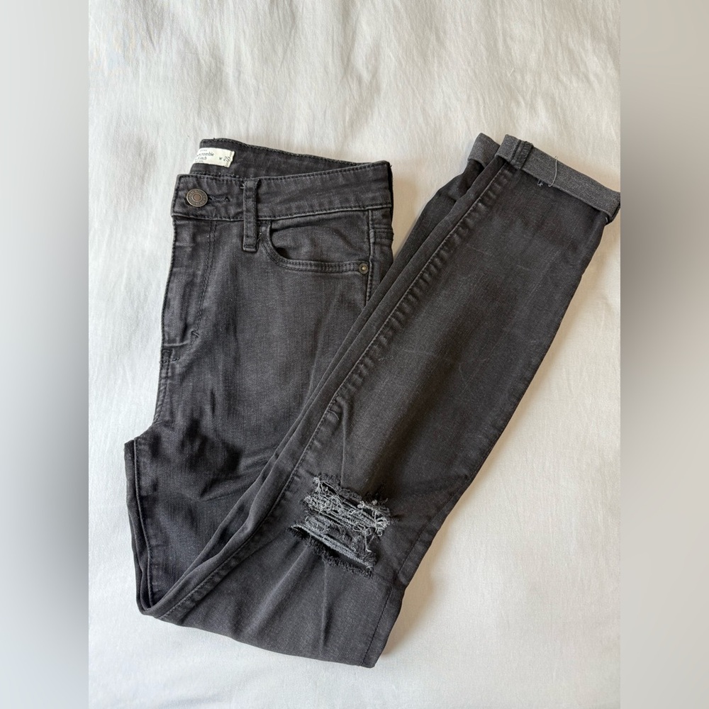 Abercrombie and Fitch Ripped Skinny Jeans